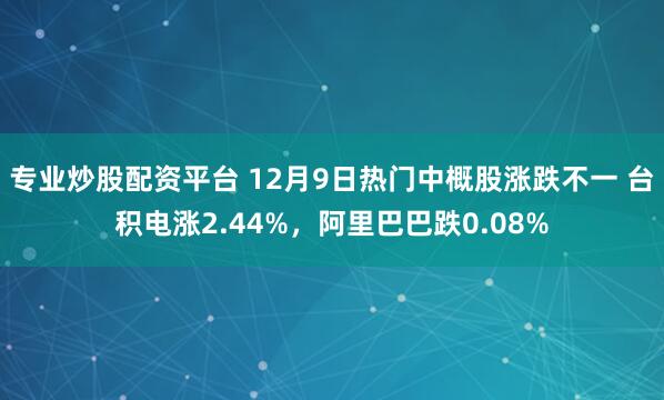 专业炒股配资平台 12月9日热门中概股涨跌不一 台积电涨2.44%,阿里巴巴跌0.08%